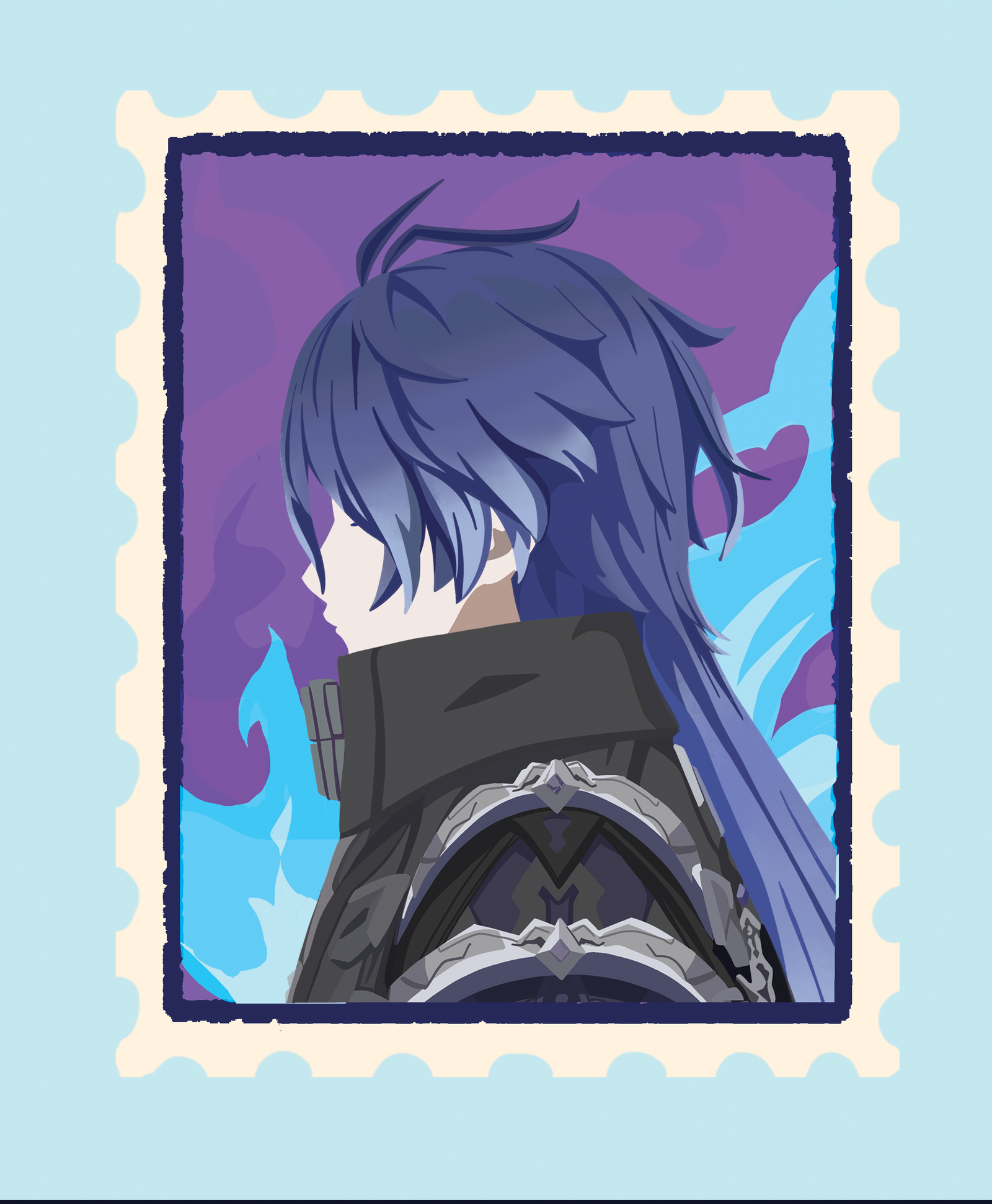 Stickers Personnage Masculin Format Timbre