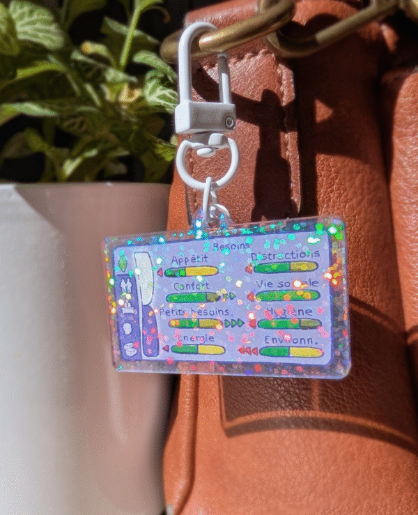 Porte-clé Barres de Besoin, jeu de simulation de vie