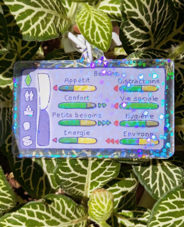 Porte-clé Barres de Besoin, jeu de simulation de vie