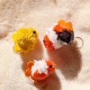 Porte-clé Poissons Pompons