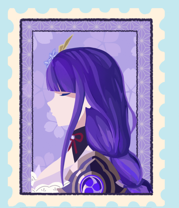 Stickers Personnage Féminin Format Timbre