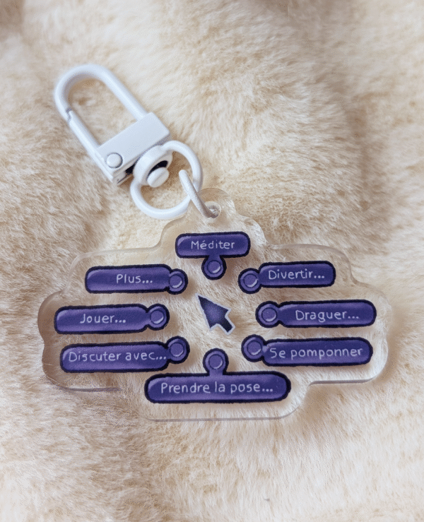 Porte-clé sélection d'action, jeu de simulation de vie