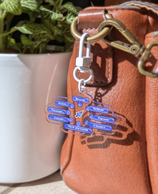 Porte-clé sélection d'action, jeu de simulation de vie