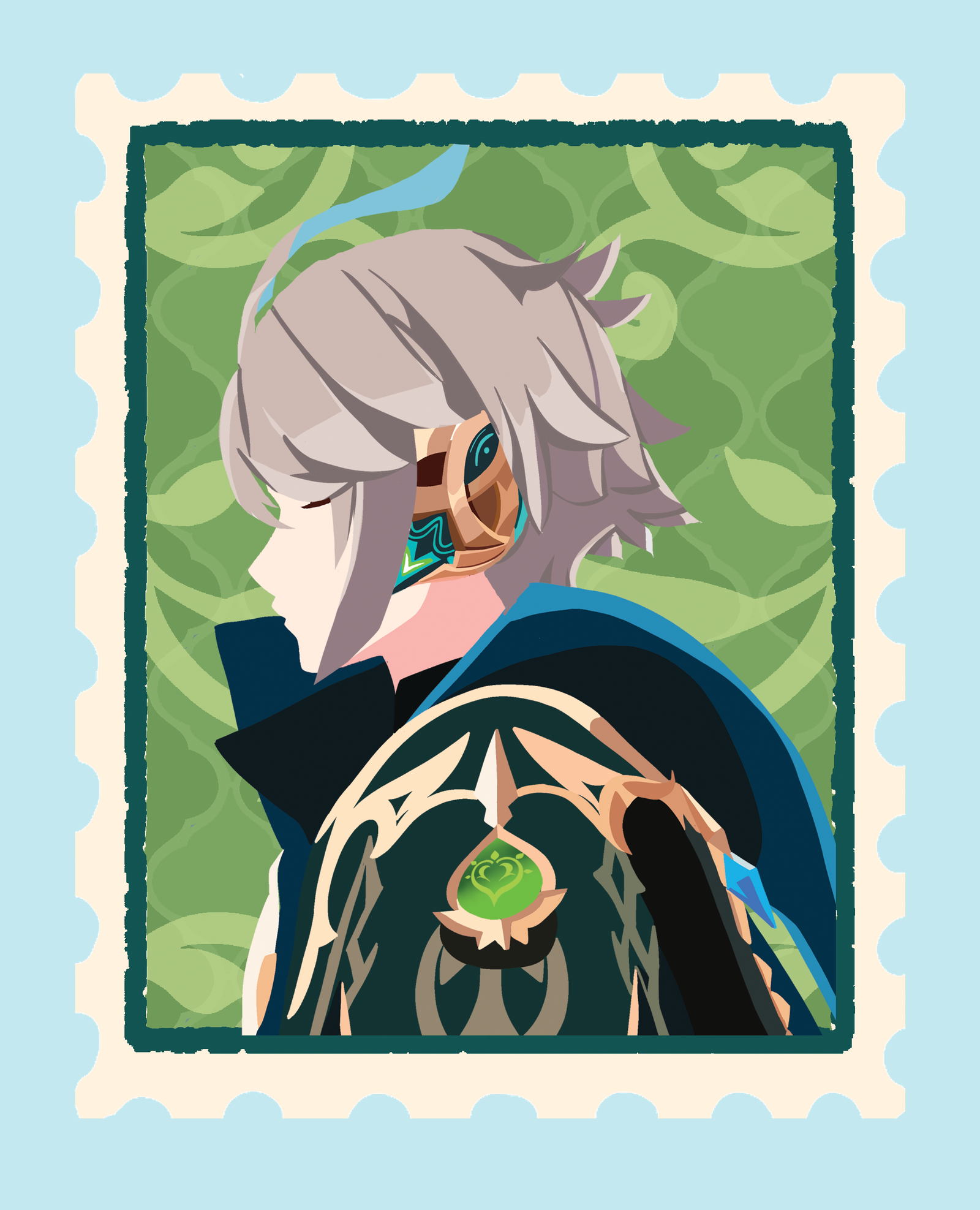 Stickers Personnage Masculin Format Timbre